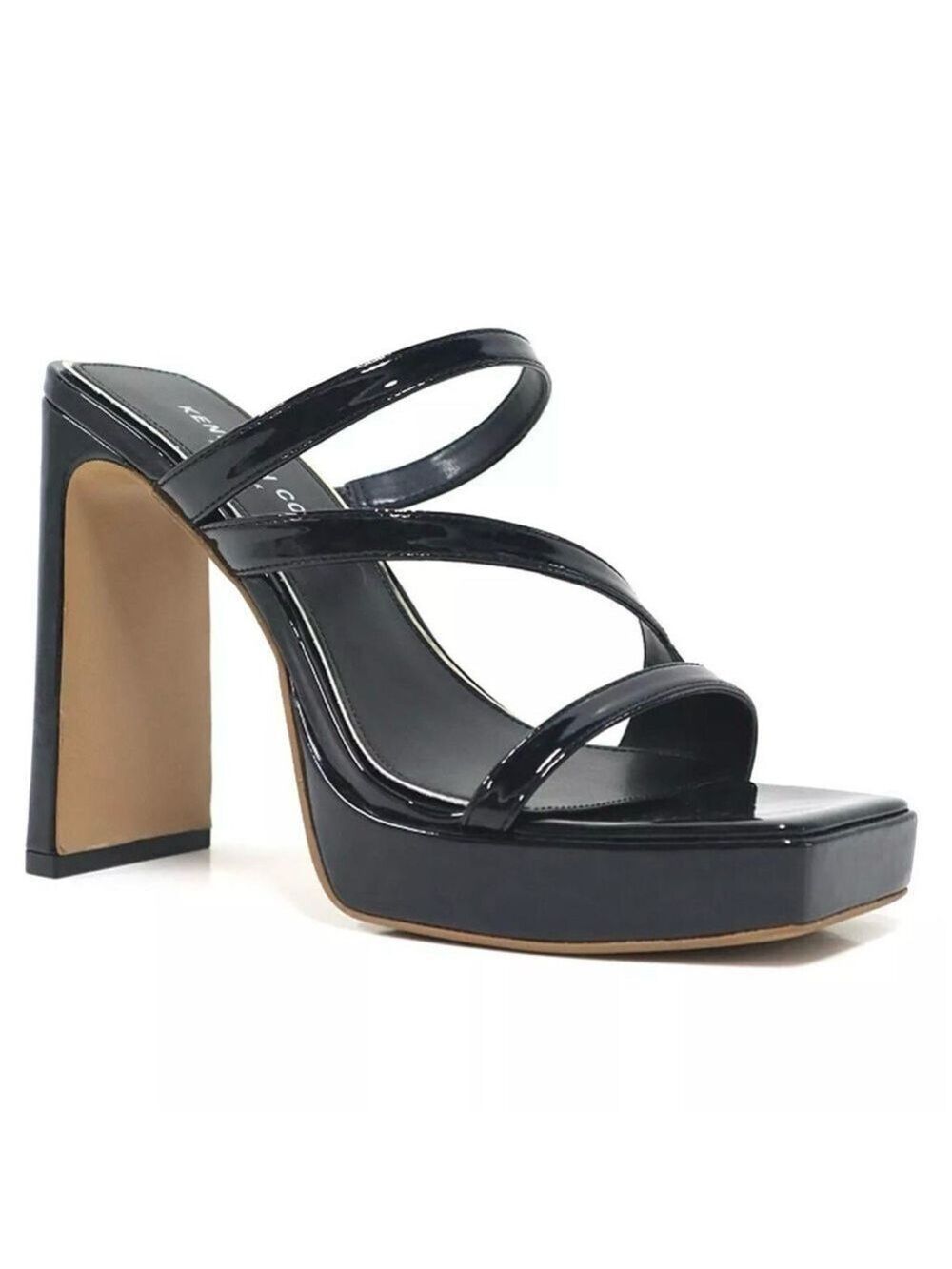 Kenneth Cole New York Tala Patent Strappy Platform Sandals - NWT